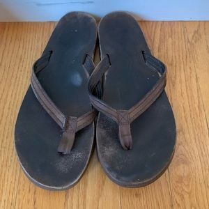 Brown Rainbow Flip-Flips